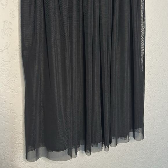 NEW London Times Black Empire Mini Dress Mesh Goth Witchy Coquette Flirty Y2K - Picture 4 of 10